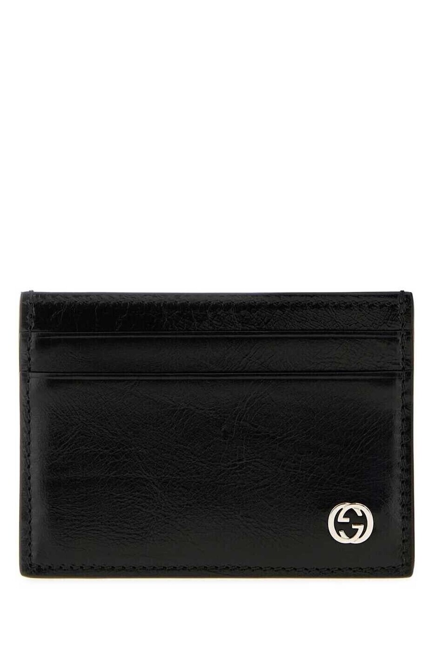 Gucci Card Holder Wallet Leather Black